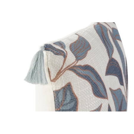 Cojín Hojas Azules con Flecos 45x45Cm