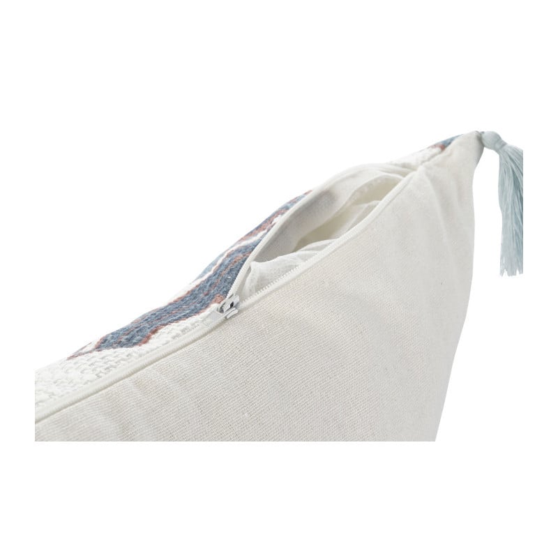 Cojín Hojas Azules con Flecos 45x45Cm