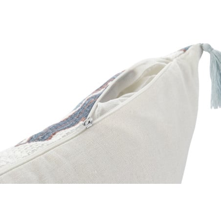 Cojín Hojas Azules con Flecos 45x45Cm