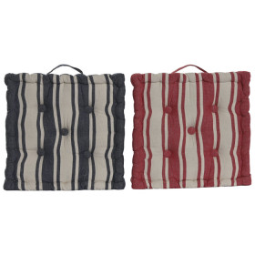 Cojin Silla 40x40Cm Botones Azul/Rojo