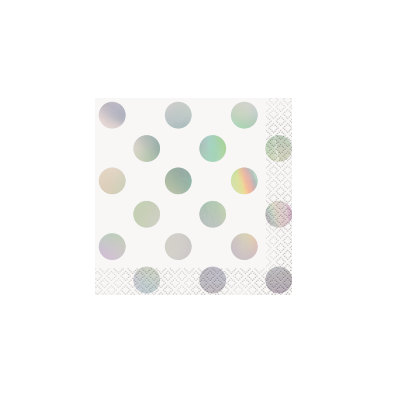 Servilletas Puntos Iriscentes 16 Uds De Fiesta Y Cumpleaños