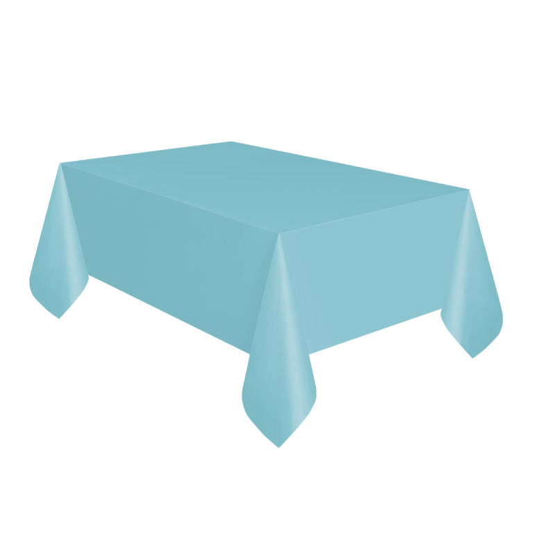 Mantel Plástico Turquesa 137x274 Cm De Fiesta y Cumpleaños