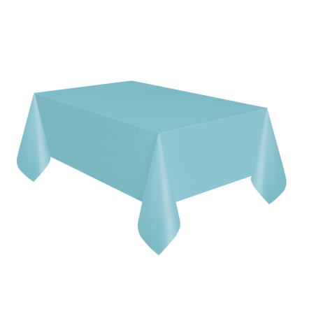 Mantel Plástico Turquesa 137x274 Cm De Fiesta y Cumpleaños