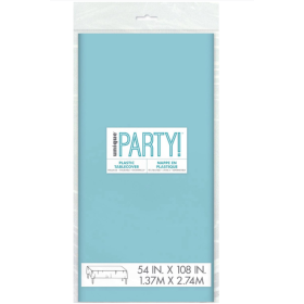 Mantel Plástico Turquesa 137x274 Cm De Fiesta y Cumpleaños 2