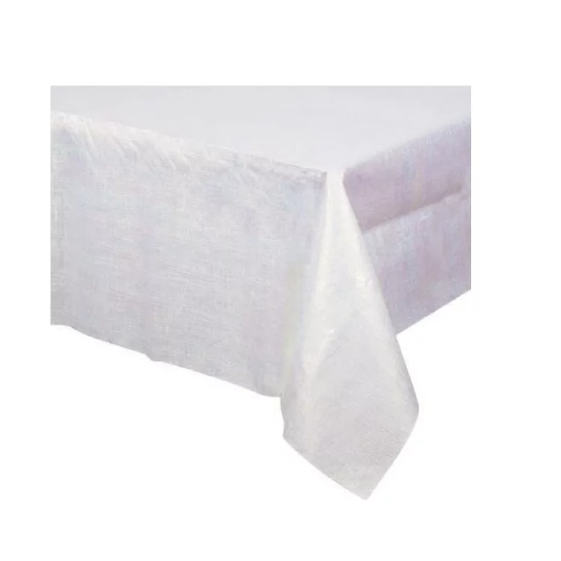 Mantel Plástico Rectangular Iridiscente De Fiesta y Cumpleaños
