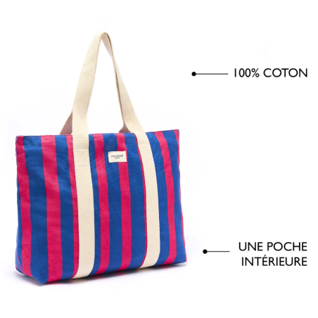 Tote Bag Rayas Rosas