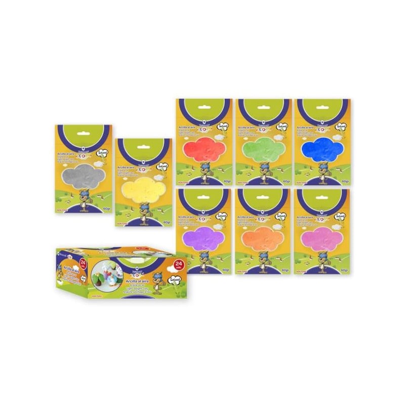 ARCILLA SECADO AL AIRE COLORES SURT. 60G