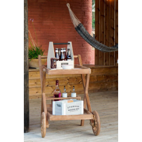 Camarera Teca 70x55x84 Ruedas Natural 2