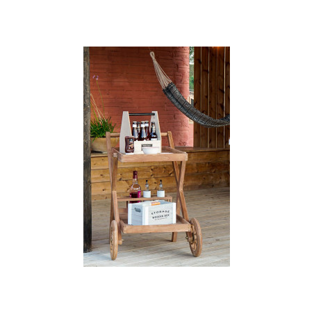 Camarera Teca 70x55x84 Ruedas Natural