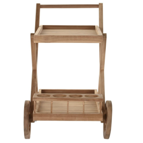 Camarera Teca 70x55x84 Ruedas Natural