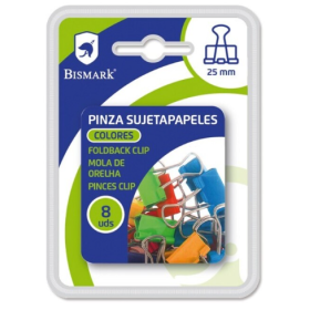 Pinza Sujetapapeles Colores 8 Uds