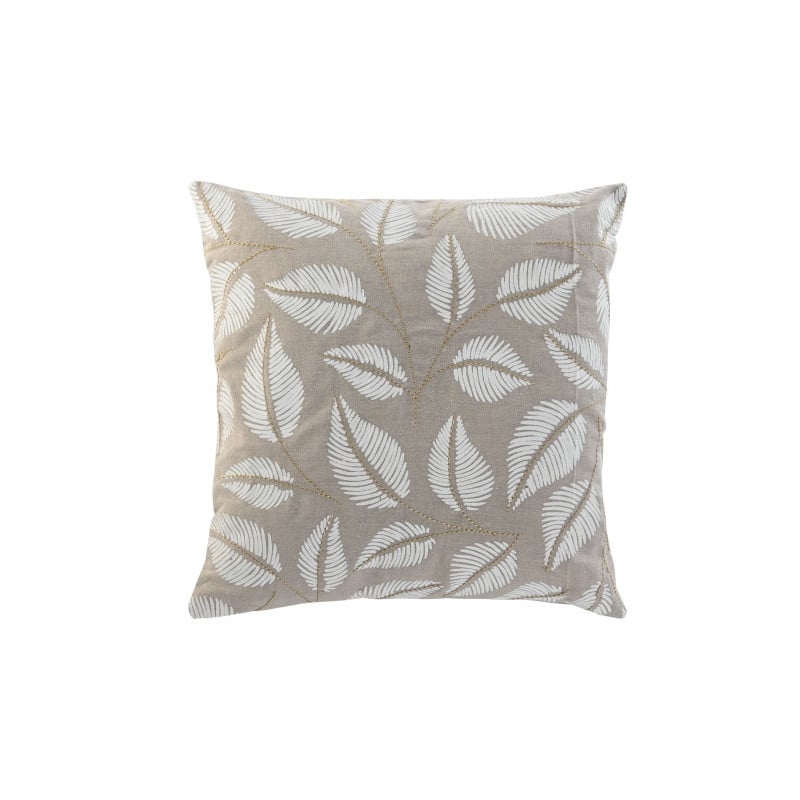 Cojín Hojas Beige 45x45Cm