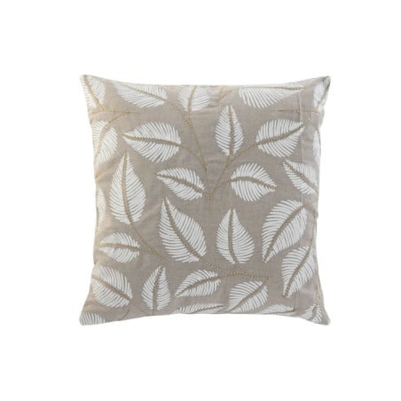 Cojín Hojas Beige 45x45Cm