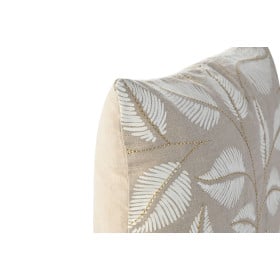 Cojín Hojas Beige 45x45Cm 2