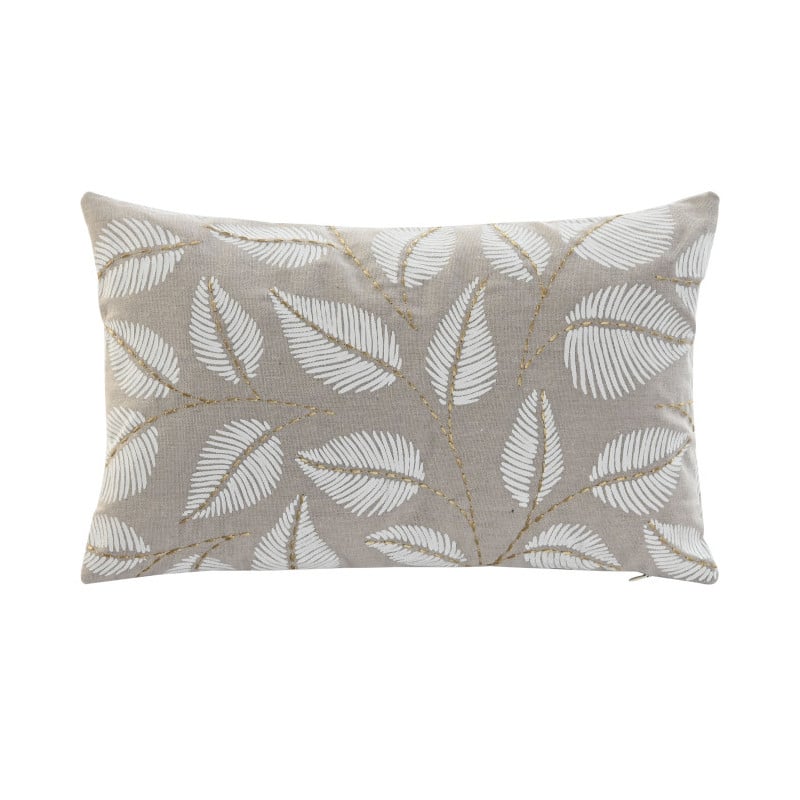 Cojín Hojas Beige 50x30Cm