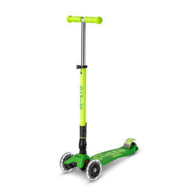 Patinete Maxi Deluxe Neón Led Verde-Amar De Micro