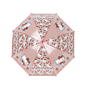 Paraguas Transparente Rosa Hello Kitty