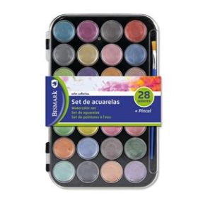 Set Acuarelas 28 Colores + Pincel