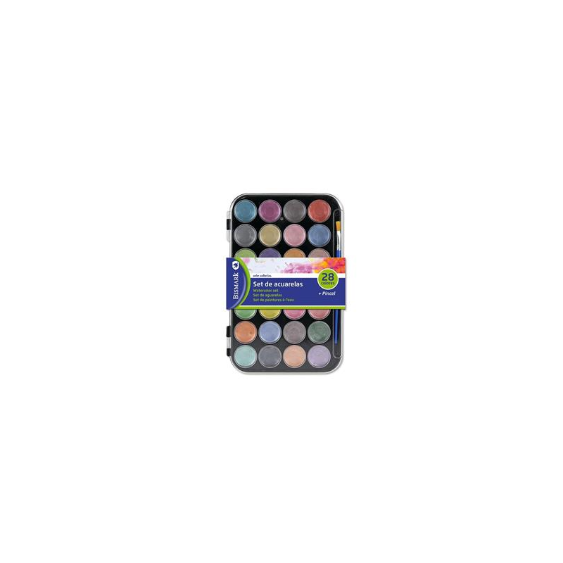 Set Acuarelas 28 Colores + Pincel