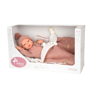 Muñeca Arias Reborn Elba Rosa Con Saco De Dormir 40 Cm De Arias 2