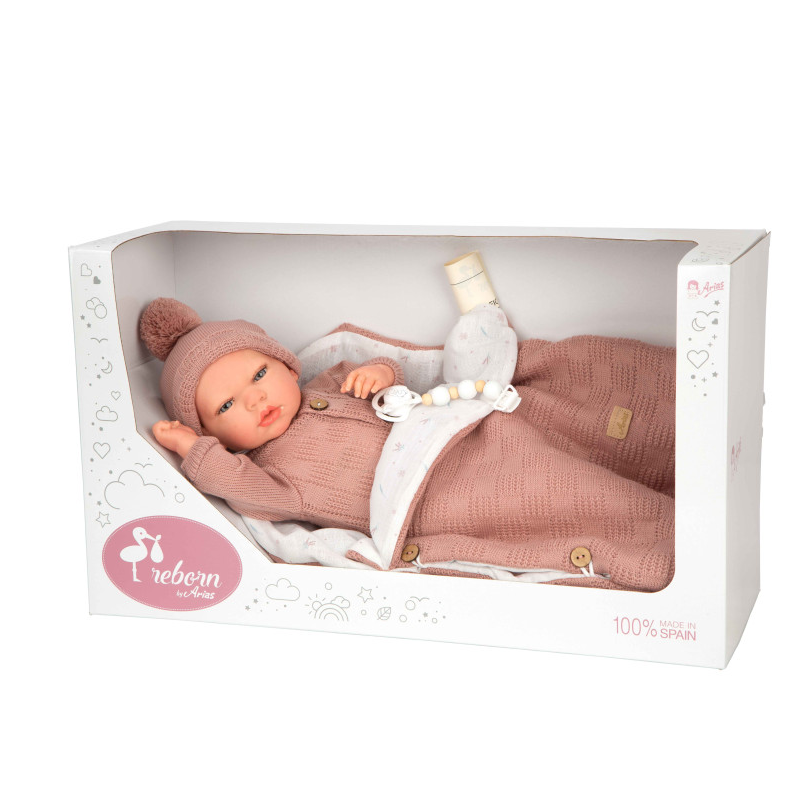 REBORN ELBA ROSA CON SACO DE DORMIR 40CM