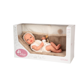 Muñeca Arias Reborn Jade Marrón Con Manta 38 Cm De Arias 2