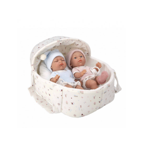 Muñeca Arias Elegance 26 Cm Gemelos Con Capazo De Arias
