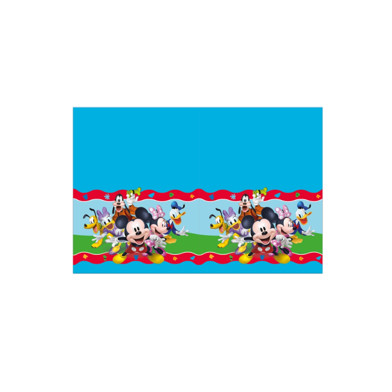 Mantel Plástico 120x180cm Mickey Rock De Fiesta Y Cumpleaños
