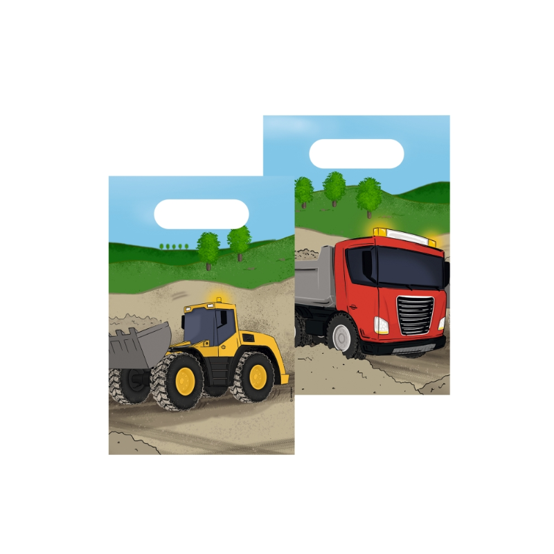 Bolsas Papel Construcción De Fiesta Y Cumpleaños