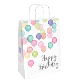 Bolsas Papel Happy Bday Pastel De Fiesta Y Cumpleaños