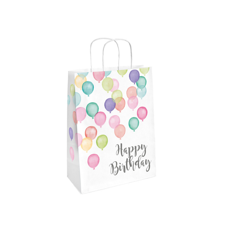 Bolsas Papel Happy Bday Pastel De Fiesta Y Cumpleaños