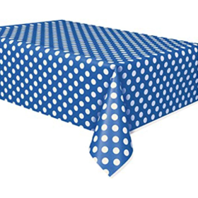 Rollo Mantel Lunares Azul 5x1.2m