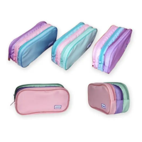 Portatodo 3 Cremalleras Rectangular Pastel 2