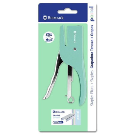 Grapadora Tenaza Pastel 25 Hojas Y Grapa