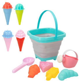 Color Beach Cubo Playa Plegable De Color Baby