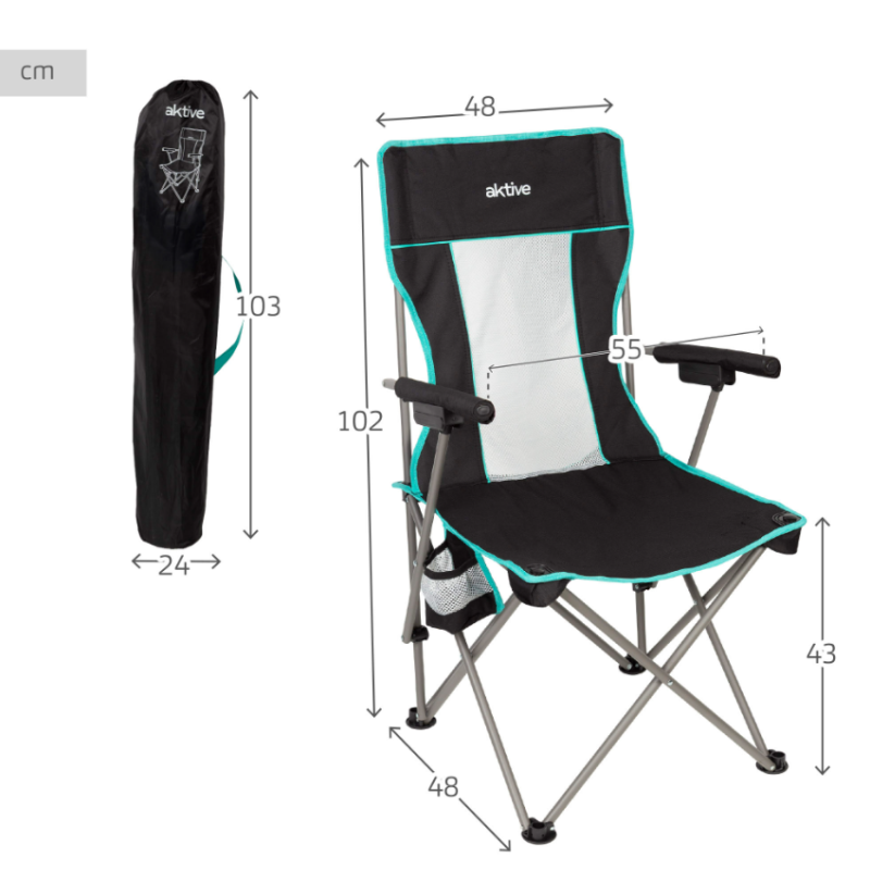 Silla Plegable Deluxe Respaldo Rejilla