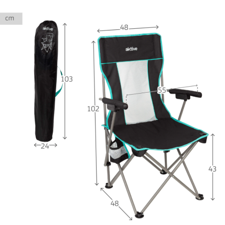 Silla Plegable Deluxe Respaldo Rejilla