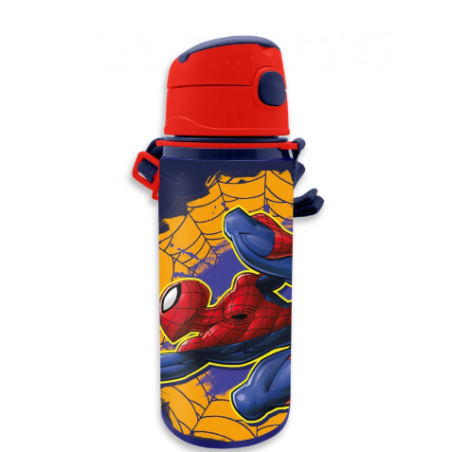 Cantimplora Aluminio Asa Spiderman 600 Ml De Kids Euroswan