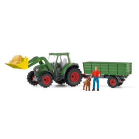 Schleich Tractor Con Remolque De Schleich