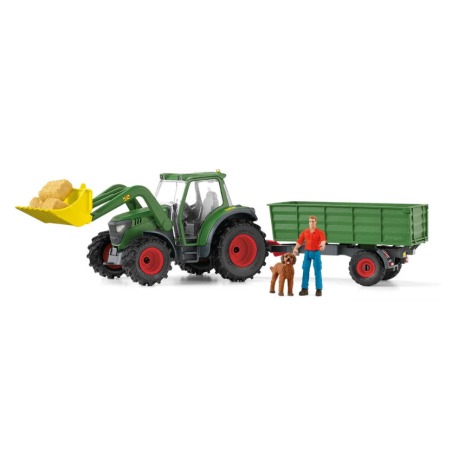Schleich Tractor Con Remolque De Schleich