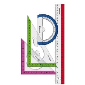 Set 4 Reglas Transparentes Con Funda