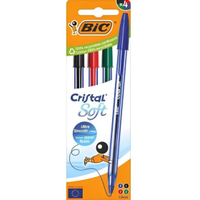 Bolígrafo Bic Cristal Surtido 4 Uds