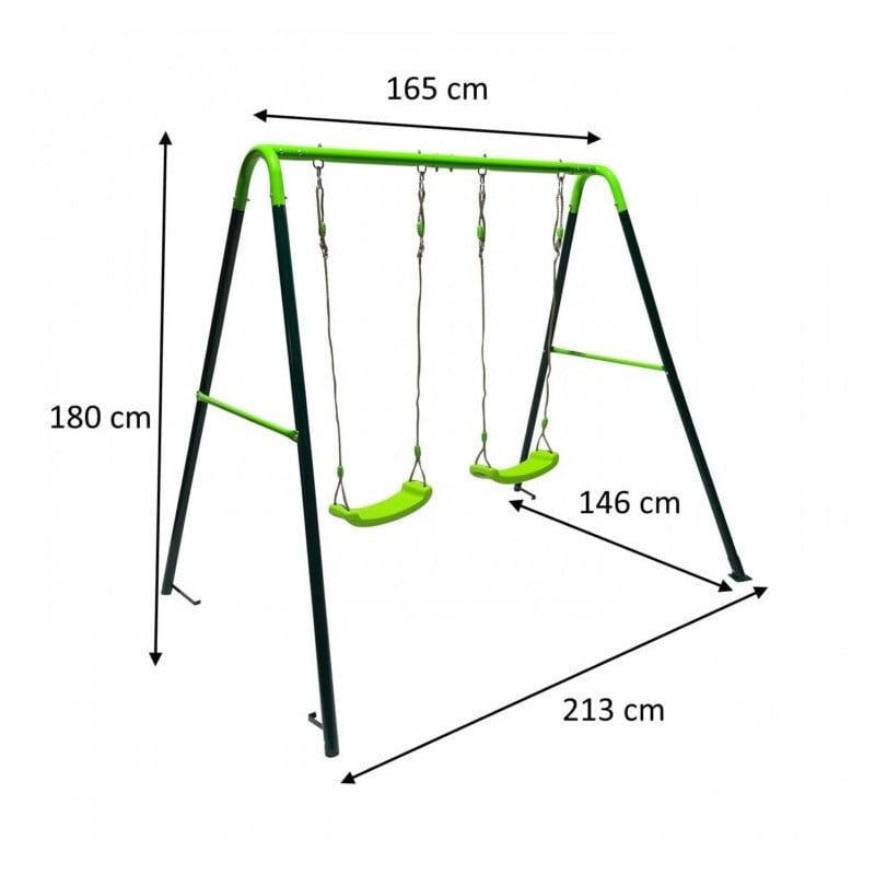 Columpio doble metálico Masgames OLEA 