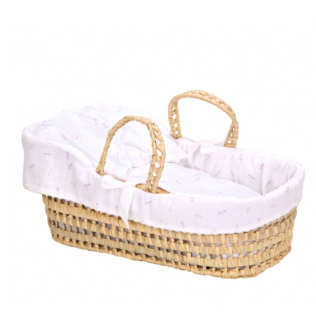 Muñeca Arias Elegance 42 Cm Zoe Rosa Canastilla Mimbre