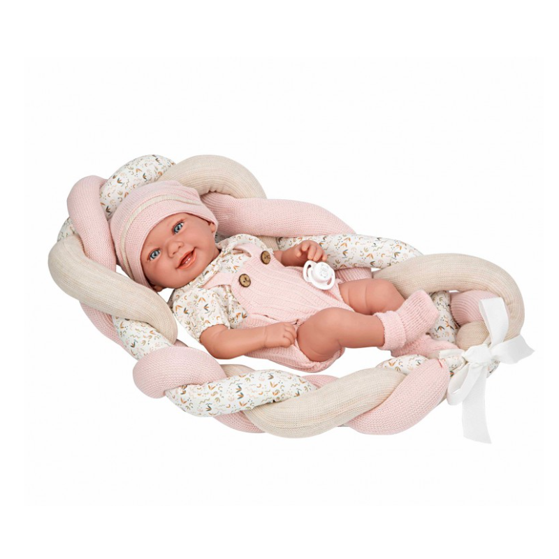 Muñeca Arias Elegance 42 Cm Zoe Rosa Con Cojín De Muñecas Arias