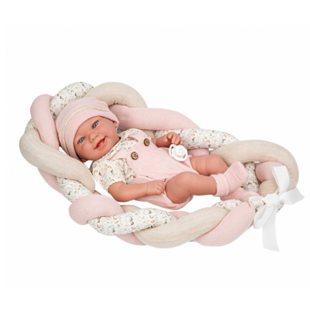 Muñeca Arias Elegance 42 Cm Zoe Rosa Con Cojín De Muñecas Arias