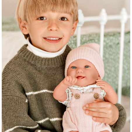 Muñeca Arias Elegance 42 Cm Zoe Rosa Con Cojín