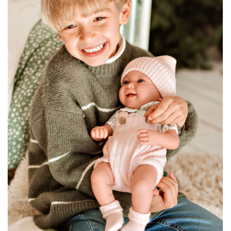 Muñeca Arias Elegance 42 Cm Zoe Rosa Con Cojín