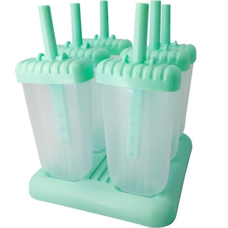 Set 6 Moldes Para Helado Con Bandeja