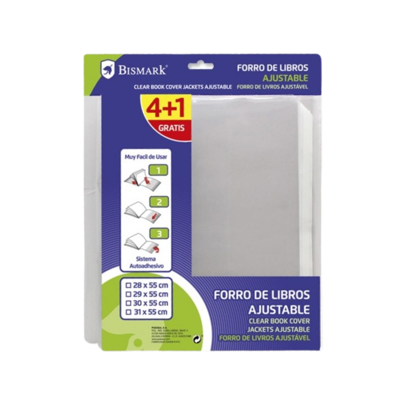 Forro De Libros Ajustable 31X55 Cm 5 Uds